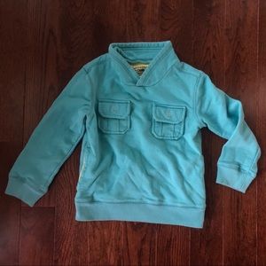 Shawl neck sweatshirt with pockets